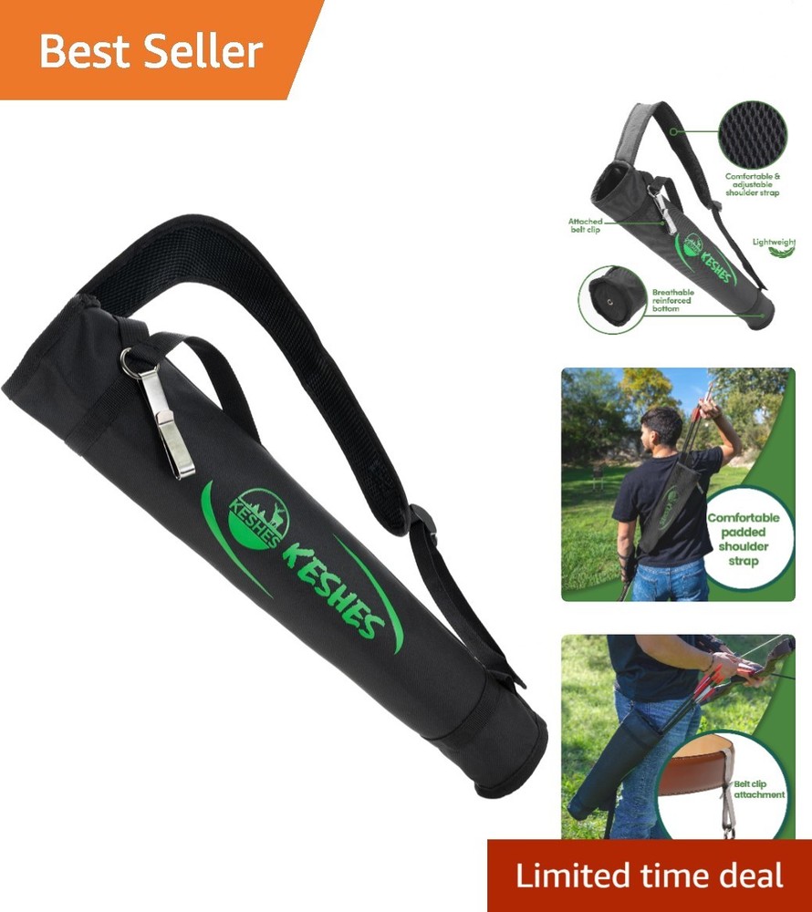Compact Archery Quiver with Protective Bottom, Ideal for Hunters & Practitioners