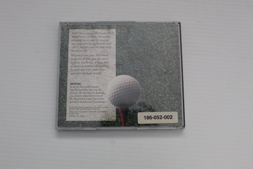 Microsoft Golf Software CD-ROM for PC Vintage 1997 Multi-Media Edition