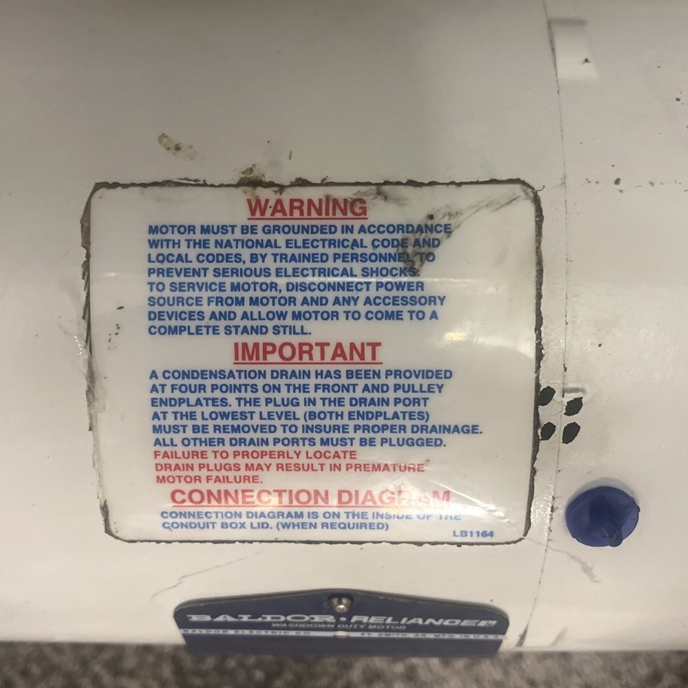 ecolab replacement motor for conveyor dishmachine