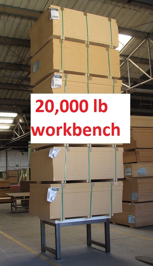 BenchPro H Solid Maple 36"D x 48"W Production Table Industrial Workbenches