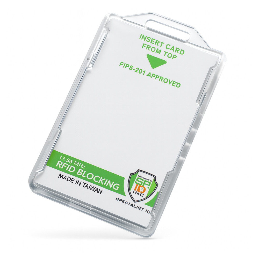 2 Specialist ID RFID Blocking Badge Holders - Dual-Sided CAC, TWIC, PIV Case