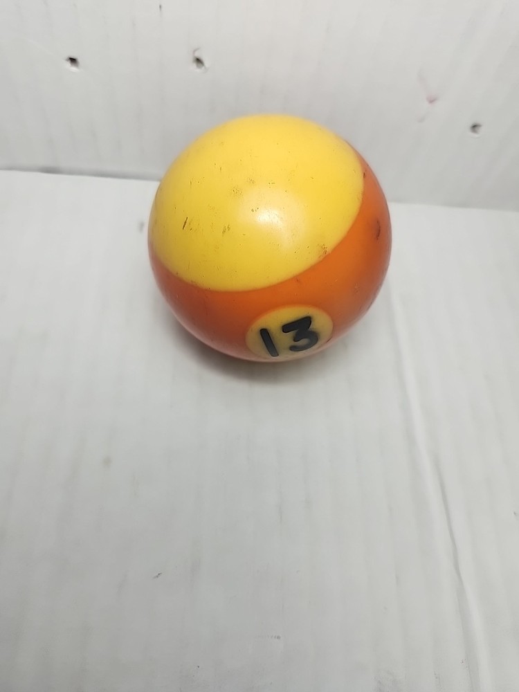 Vtg #13 Pool Ball Orange/ White Replacement