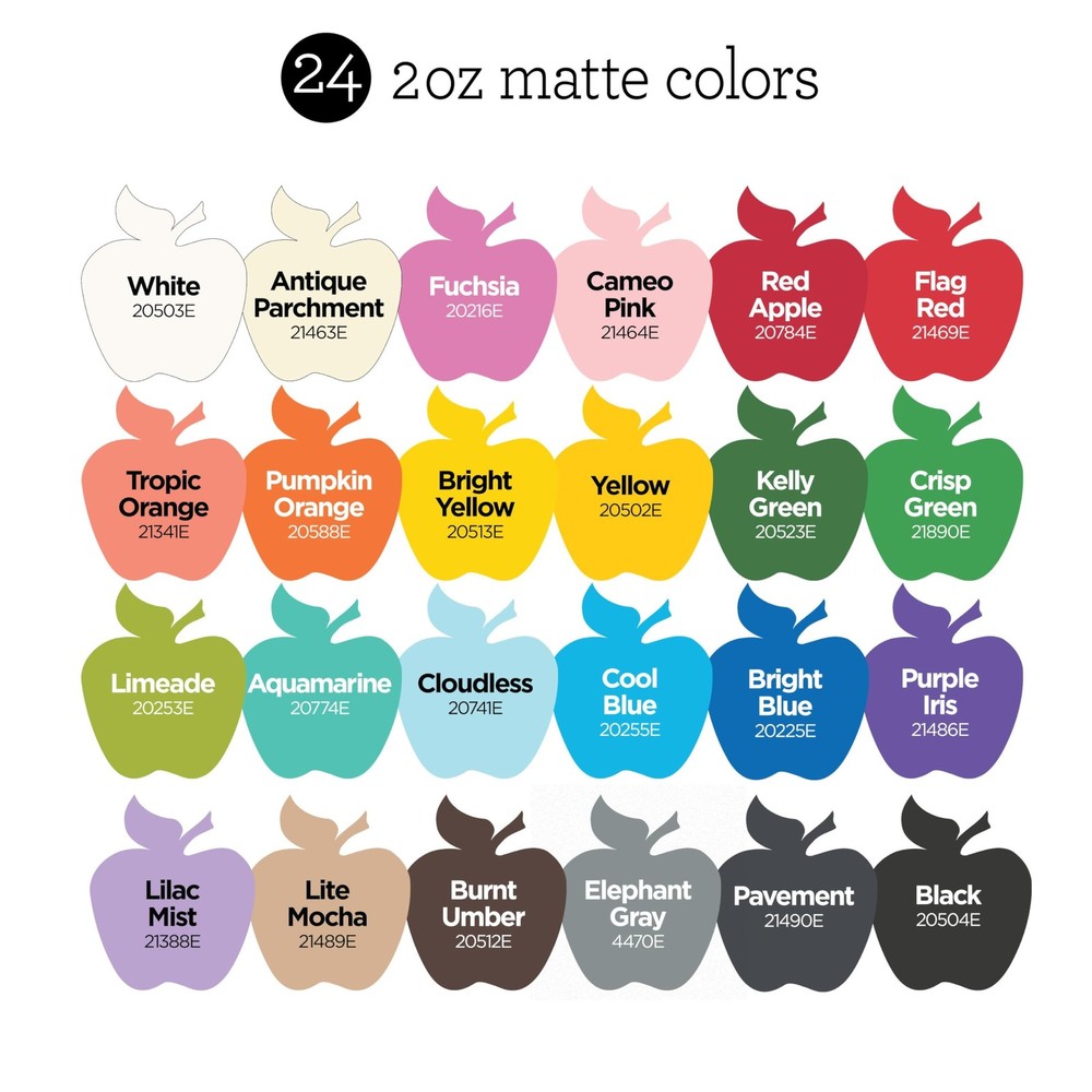 Acrylic Craft Paint Kit, Matte Finish, 36 pc