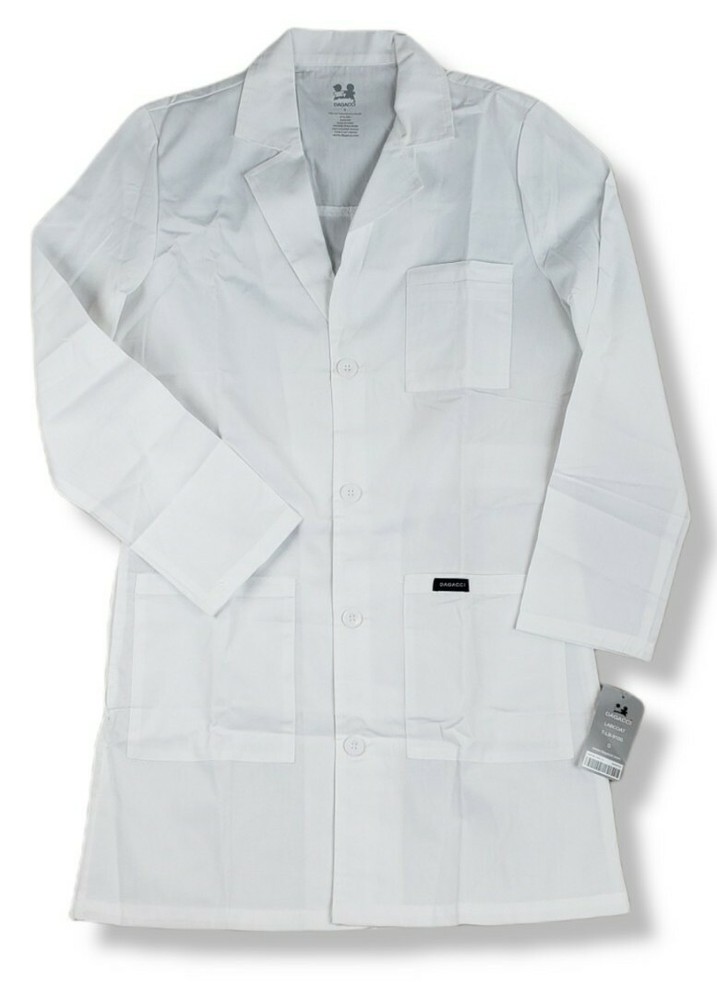 Dagacci Medical Uniform 35" Unisex Lab Coat White Small