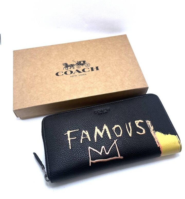 COACH Basquiat Black Long Wallet New