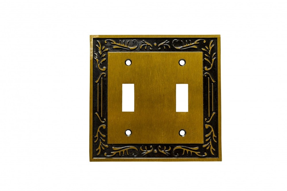 Victorian Switch Plate Double Toggle Wall Antique Solid Brass Renovators Supply