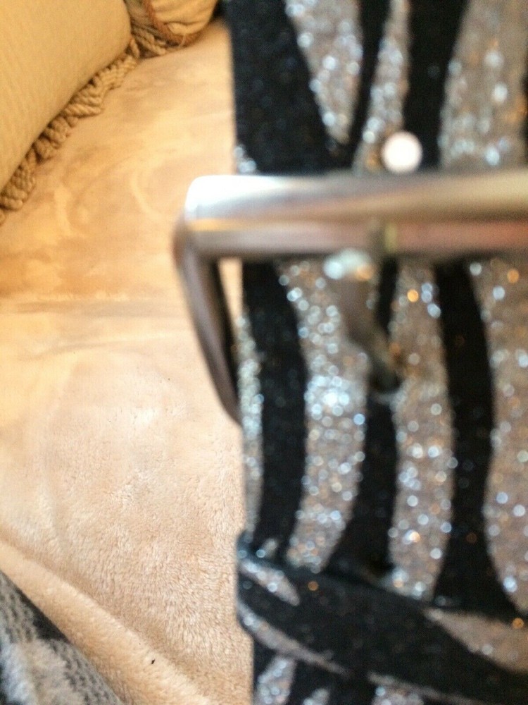 Leather And Fabric Glitter Belt Size Medium