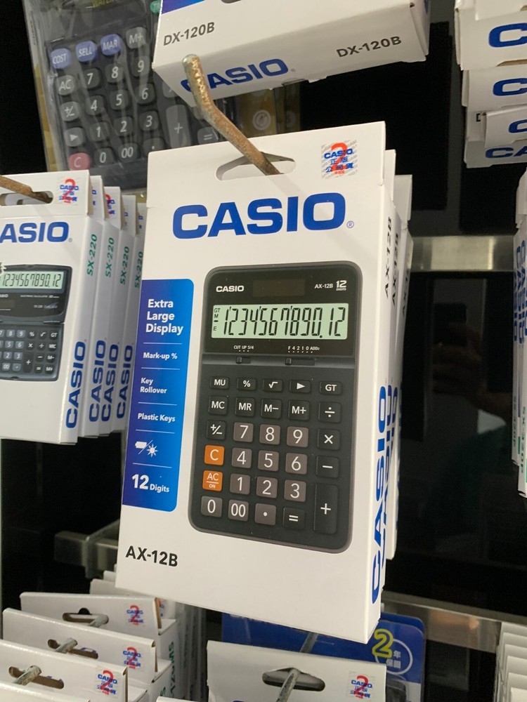 CASIO 12 digit Heavy duty Desk AX-12B Extra Large Display ％ √
