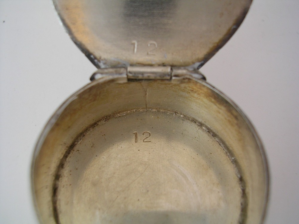 Vintage Sterling Silver Pill/Patch Box ~ Hand Wrought ~ Round ~ 1 1/8"
