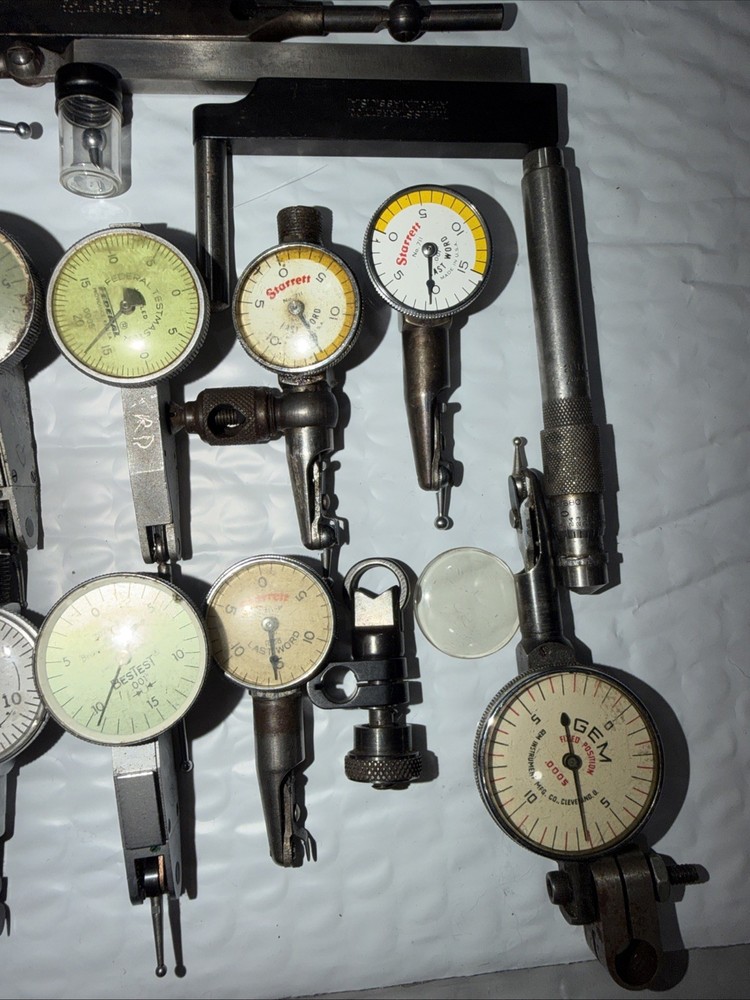 Starrett Gem Best test 13 Dial Indicator 2Case Plus Accessory All For Parts