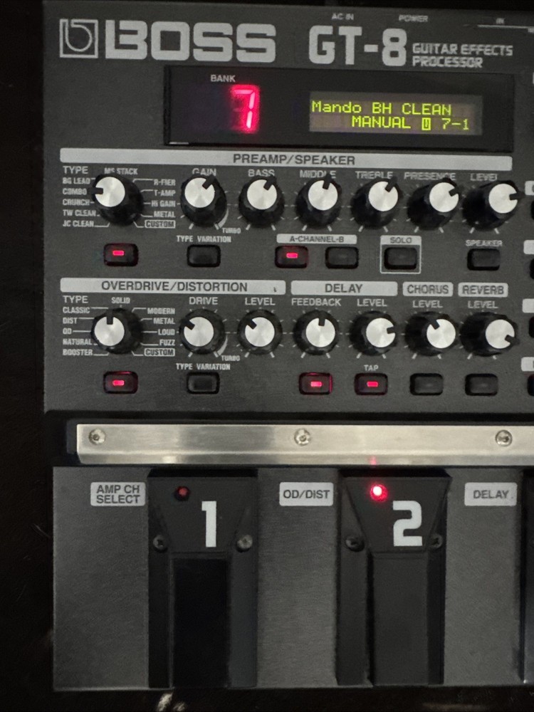 BOSS GT-8 Guitar Effects Processor Multi Guitar Effect Pedal