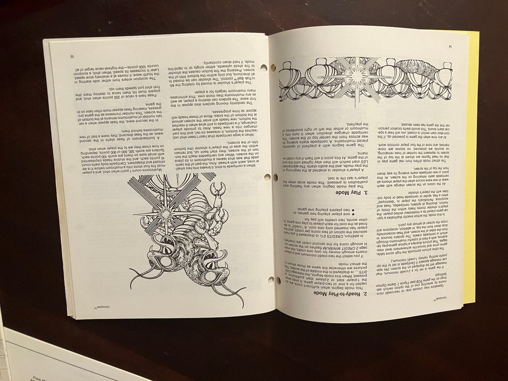 Original ATARI CENTIPEDE Arcade Operation, Service, & Maintenace Manuals - NIce!