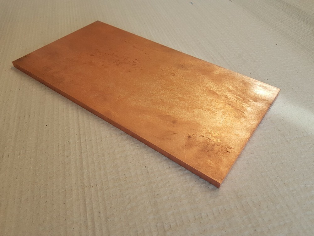 Copper 99,9% sheet / plate. New, 2mm thick - many sizes.