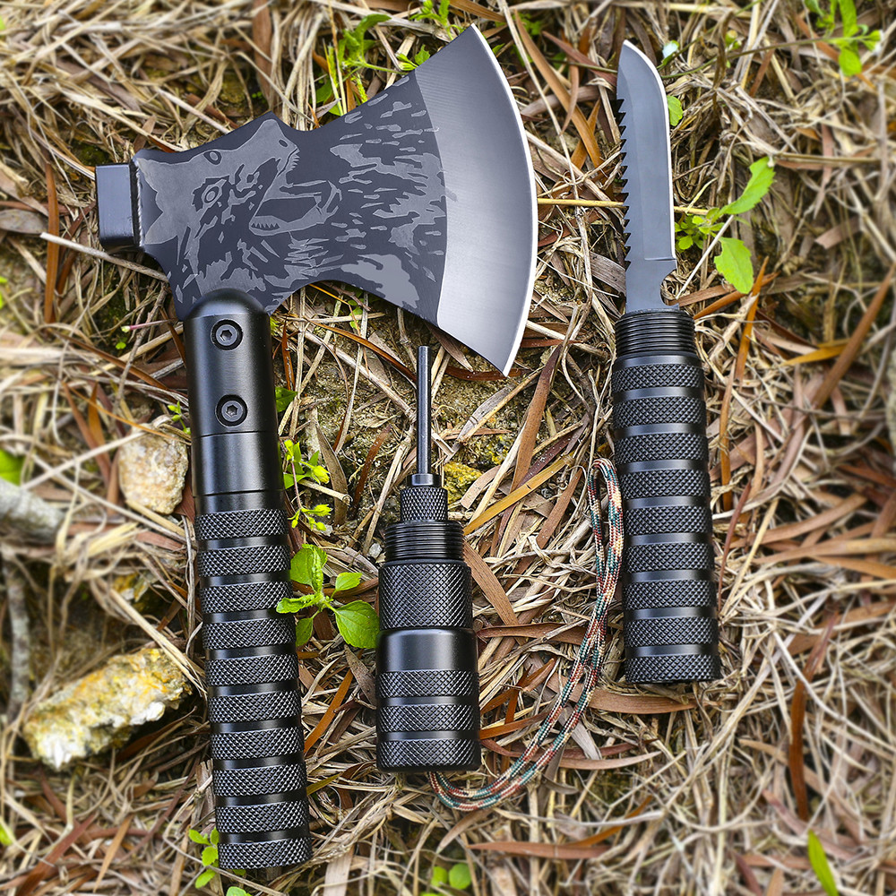 Multi-tool 18"Portable Tactical Hatchet Camping Axe Sheath Backpacking Survival