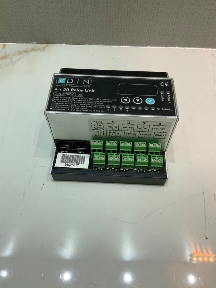 EDIN CONTROLS DIN-MSR-05-04-PLUS 4x5A RELAY UNIT MODULE