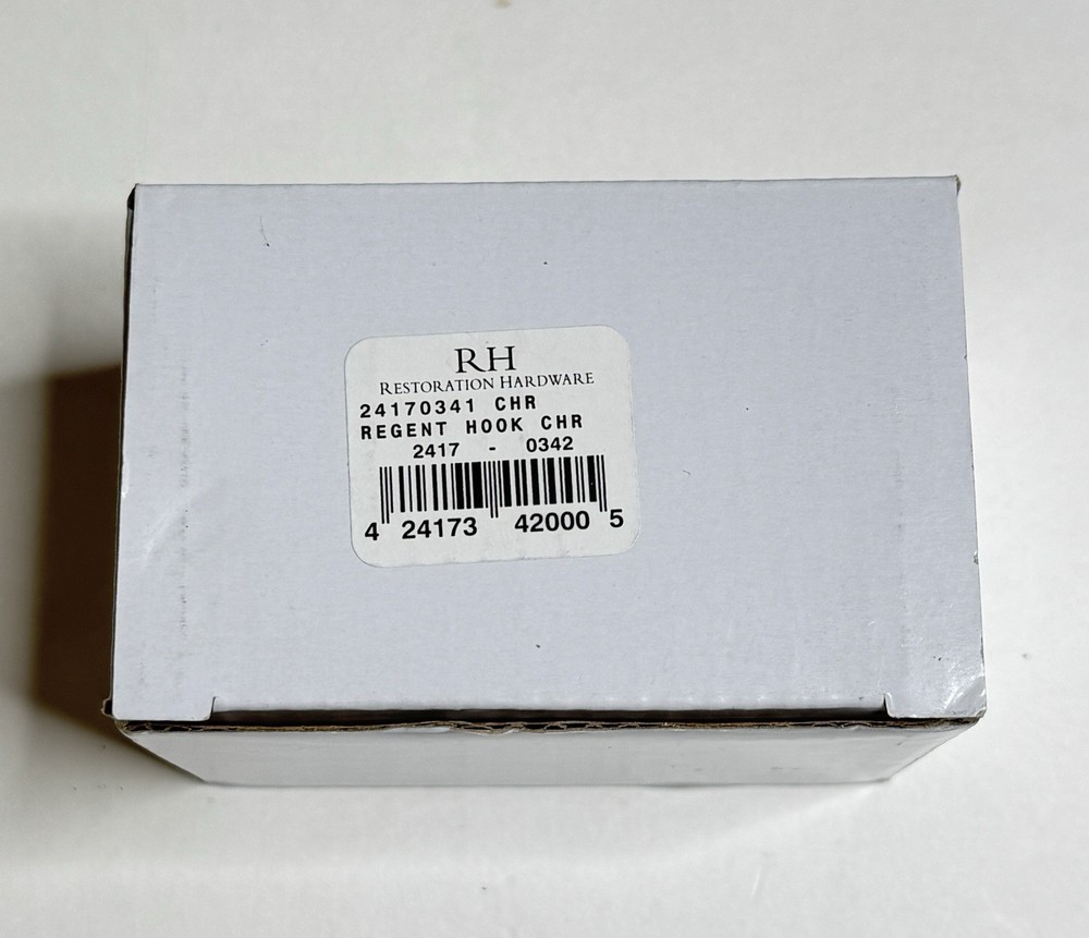 Restoration Hardware Regent Single Hook Polished Chrome Small NEW $48