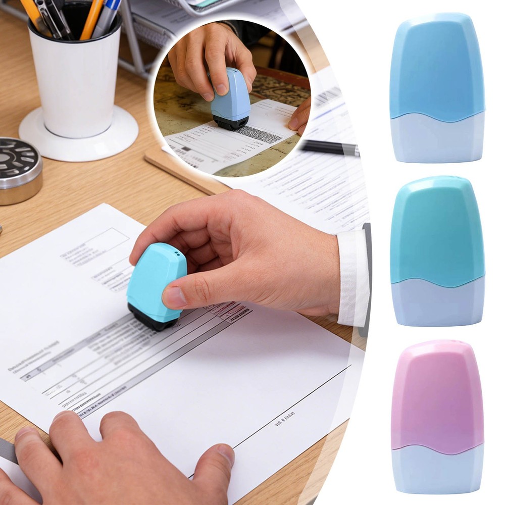 Confidential Roller Stamp Data Privacy Random Code Identity Protector Refillable