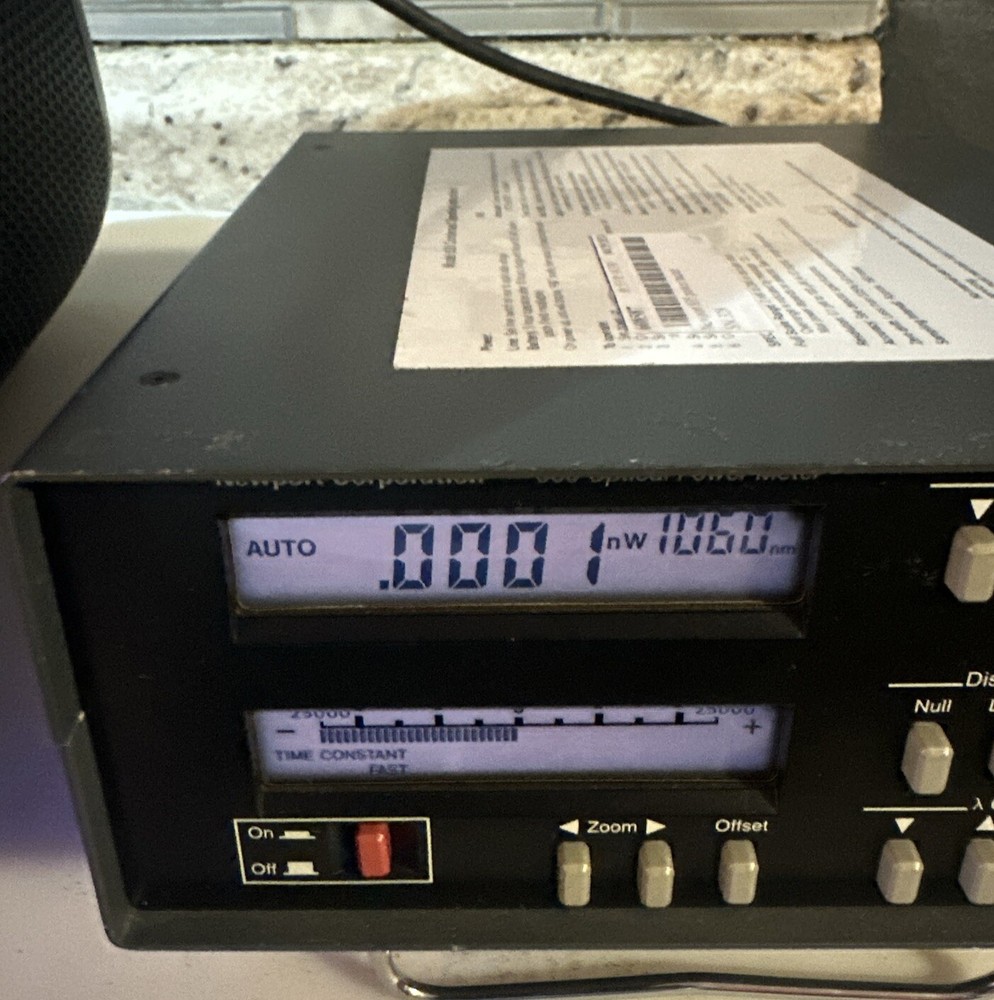 NEWPORT OPTICAL POWER METER MODEL 835