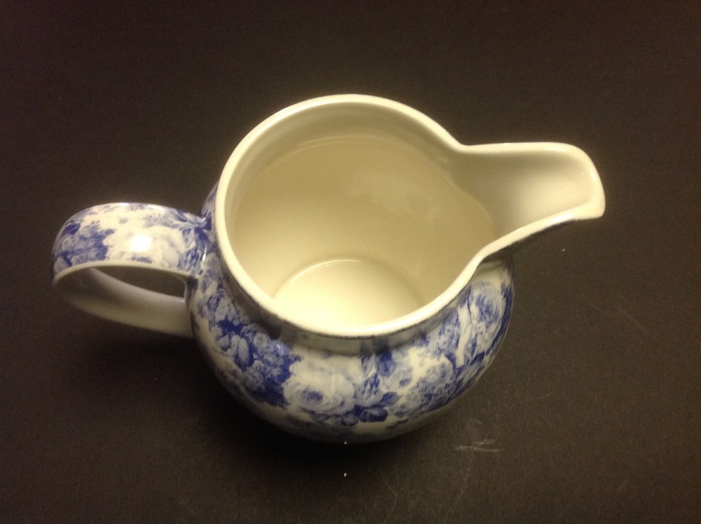 Arthur Wood Blue And White Rose Pattern Pitcher