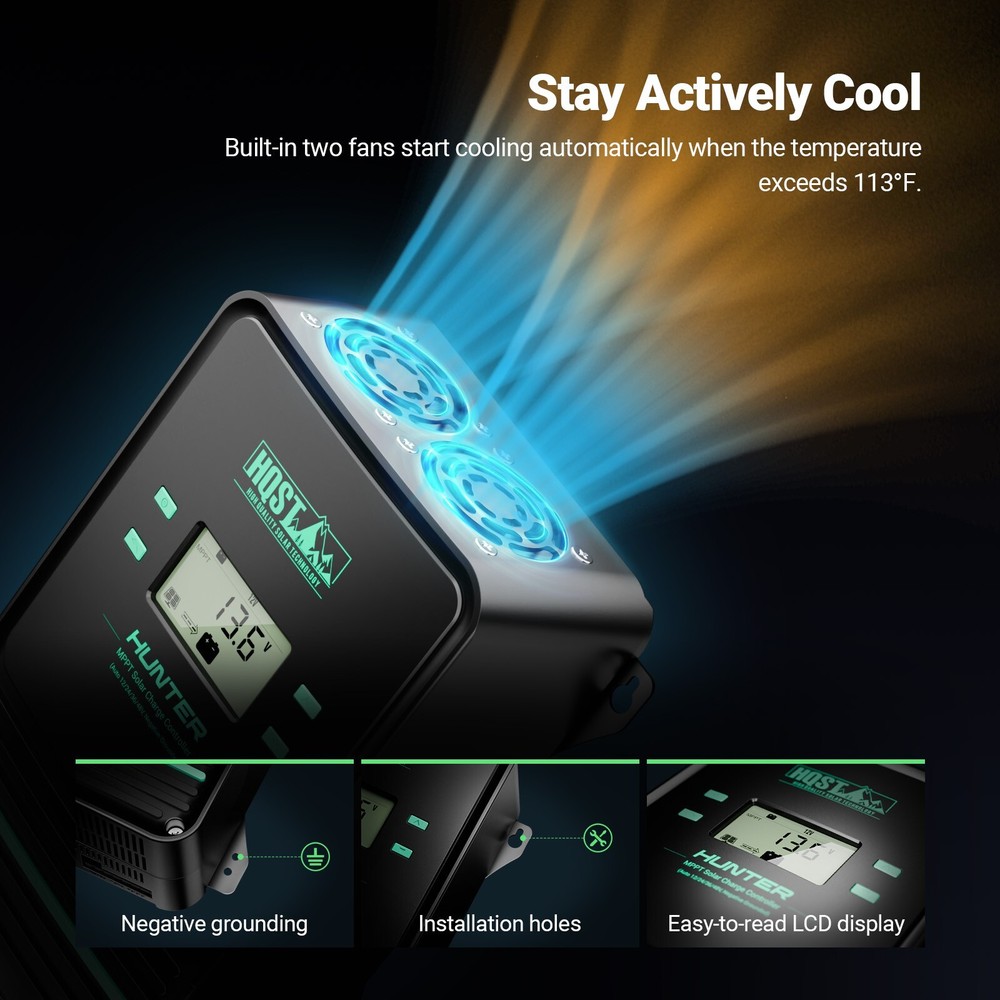 HQST 80A MPPT Solar Charge Controller with Smart APP Control