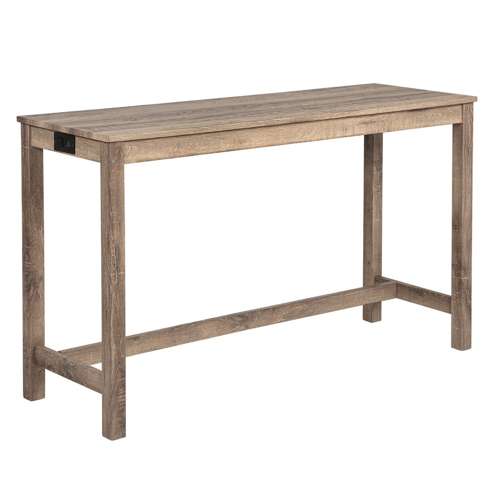 4 Piece Bar Table Set Counter Height Kitchen Dining Table w/ 3 Stools US
