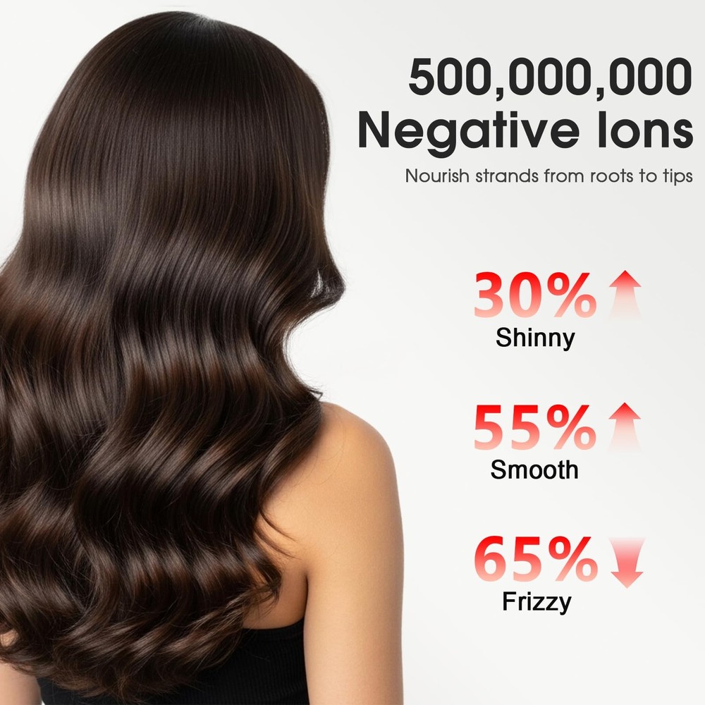 Hair Dryer with Magnetic Diffuser Attachments, Professional High Speed Ionic ...