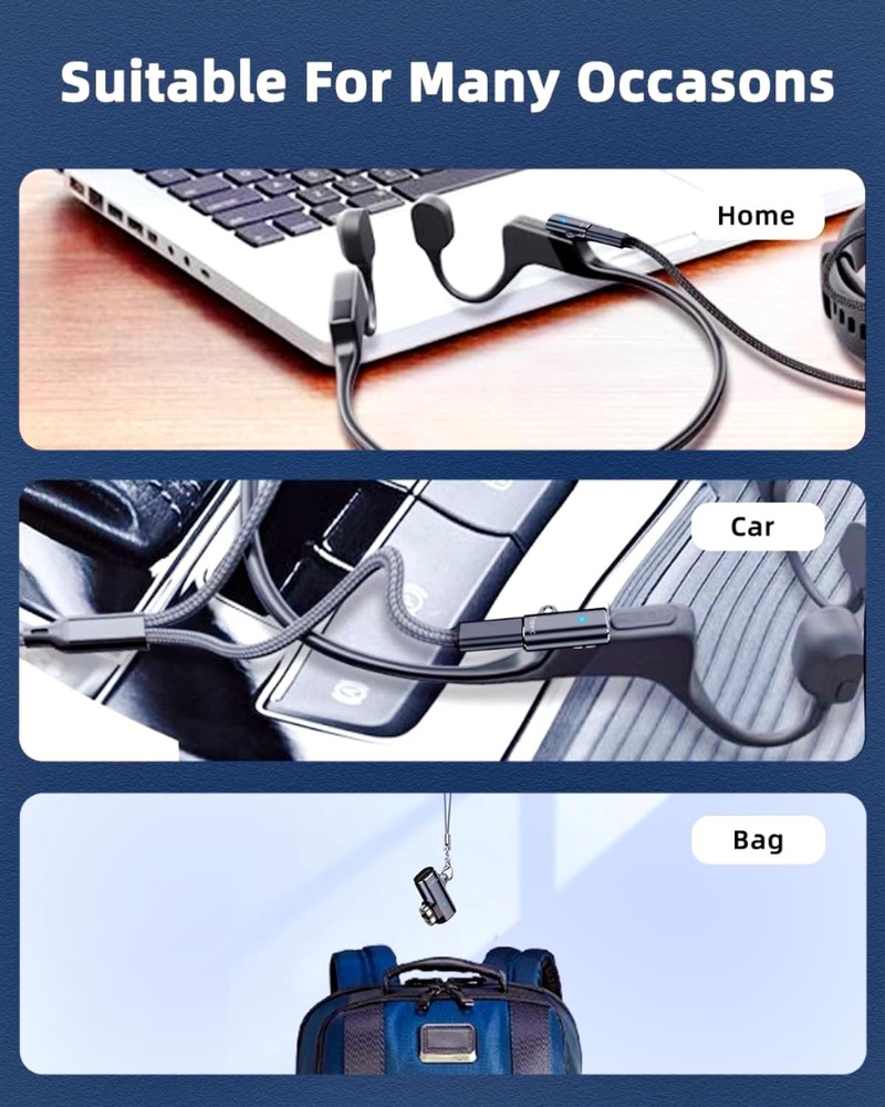 sweguard USB C Shokz Charging Cable Adapter (2 Pack) Type c 2Pack, Grey