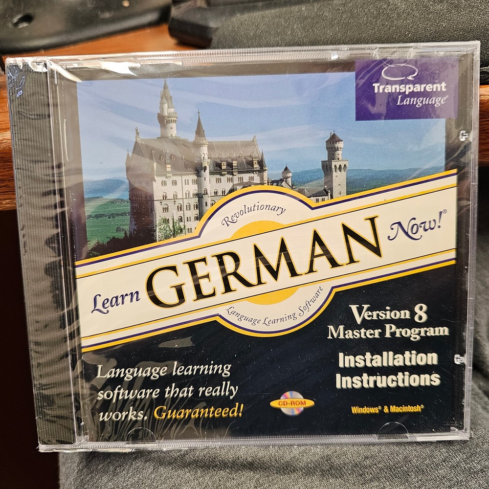 Learn German Now! Version 8 Master program Transparent Language SEALED! win mac