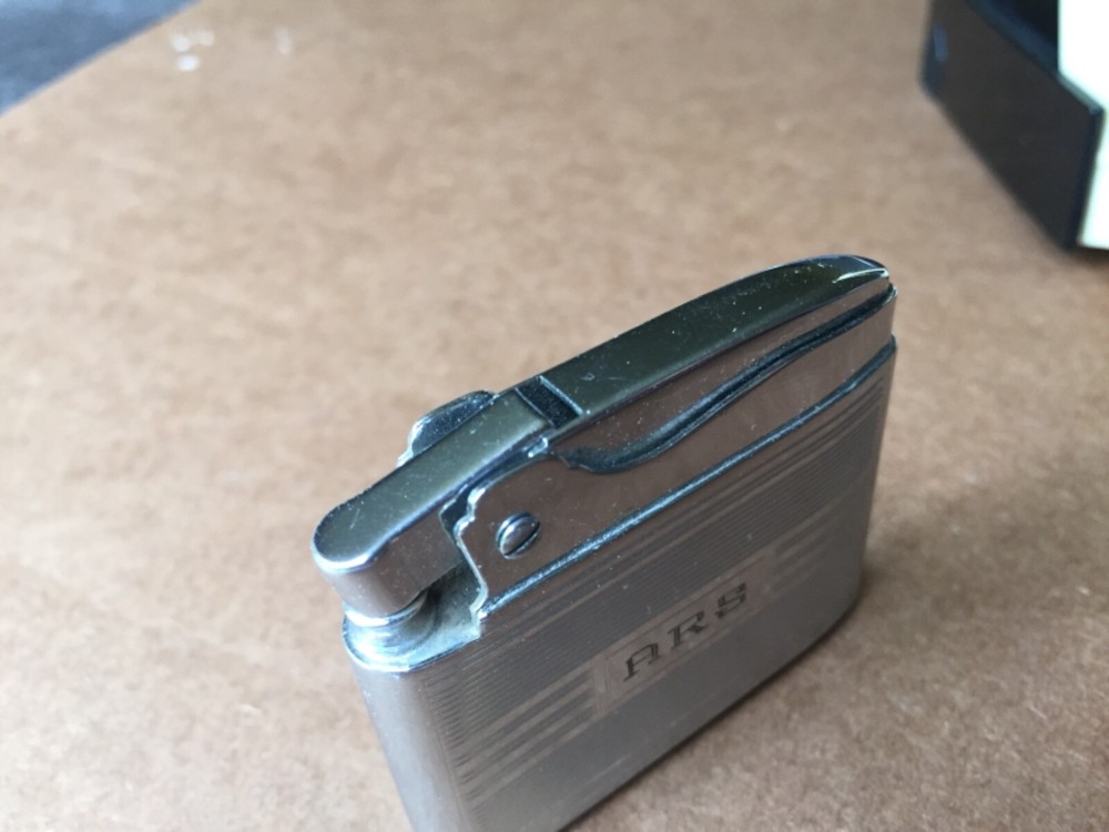 vintage ronson adonis lighter chrome streamlined art deco box instuctions