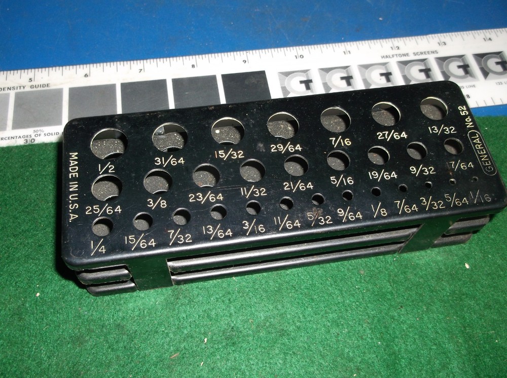 General Hardware No.52 Drill Index Only No Bits Looks NEW 5/64" to 1/2"