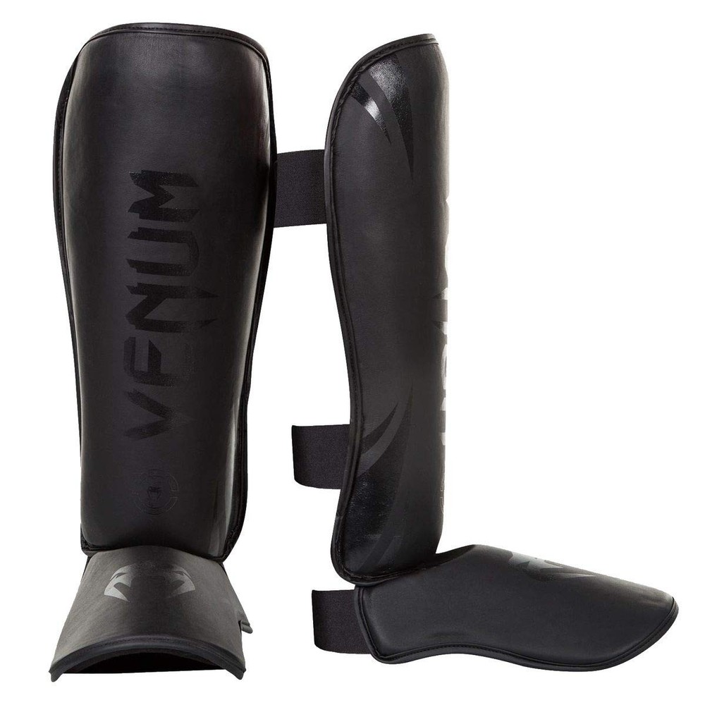 Venum Challenger Standup Shinguards, Black/Black, Medium Medium, Black/Black