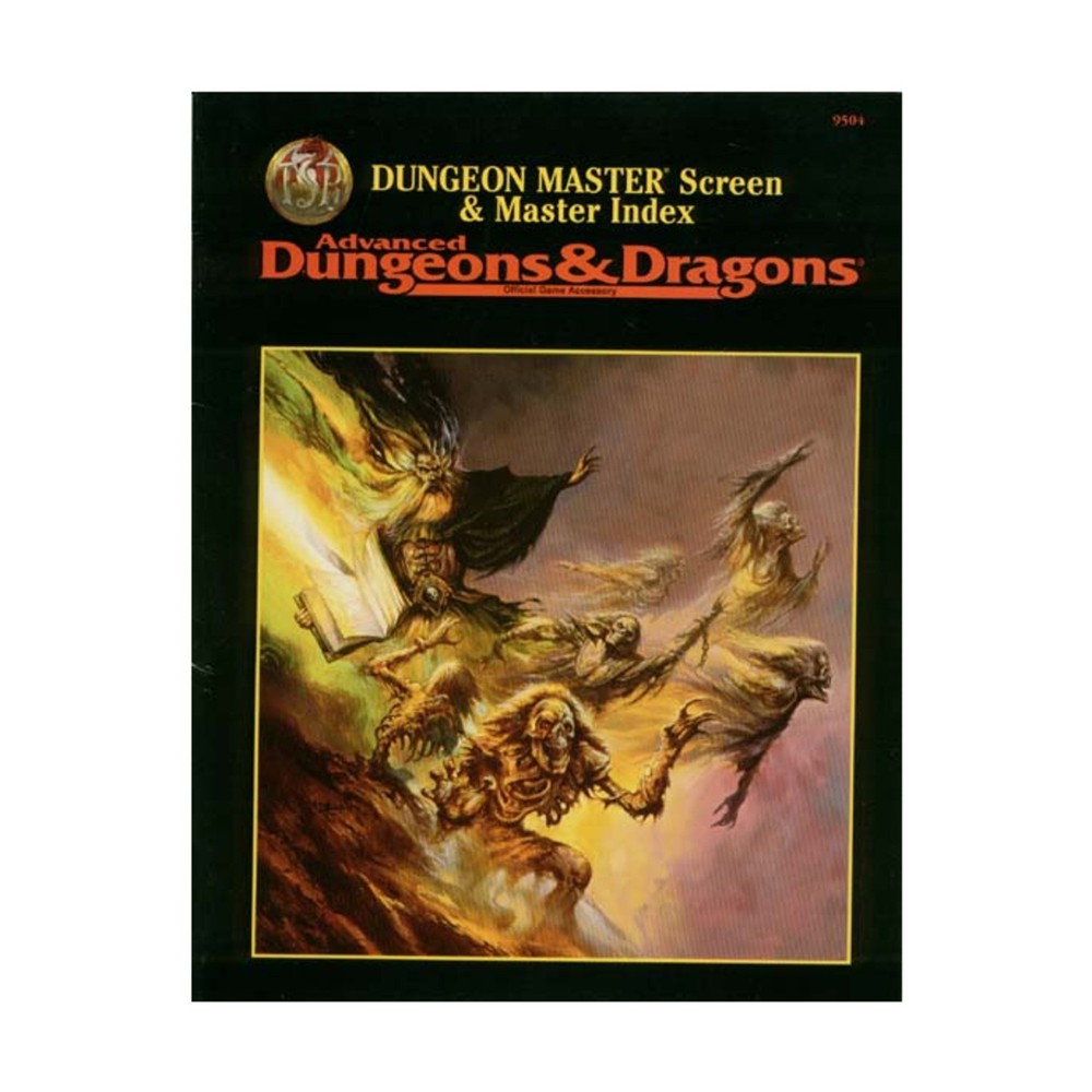 AD&D 2nd Ed Dungeon Master Screen & Master Index Bag VG+