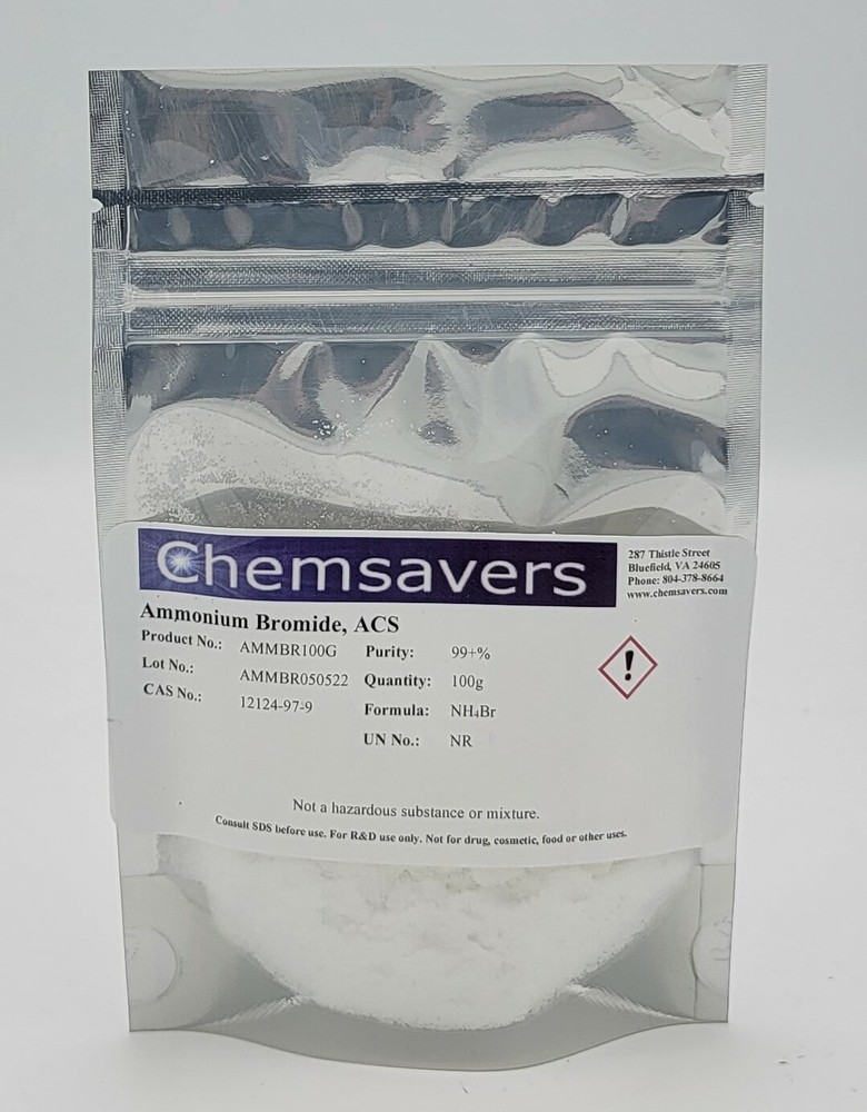 Ammonium Bromide, ACS, 99+%, 100g