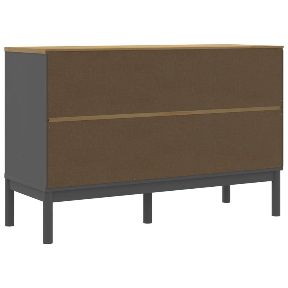 Sideboard Grey Solid pine wood, engineered wood Medium Sideboard