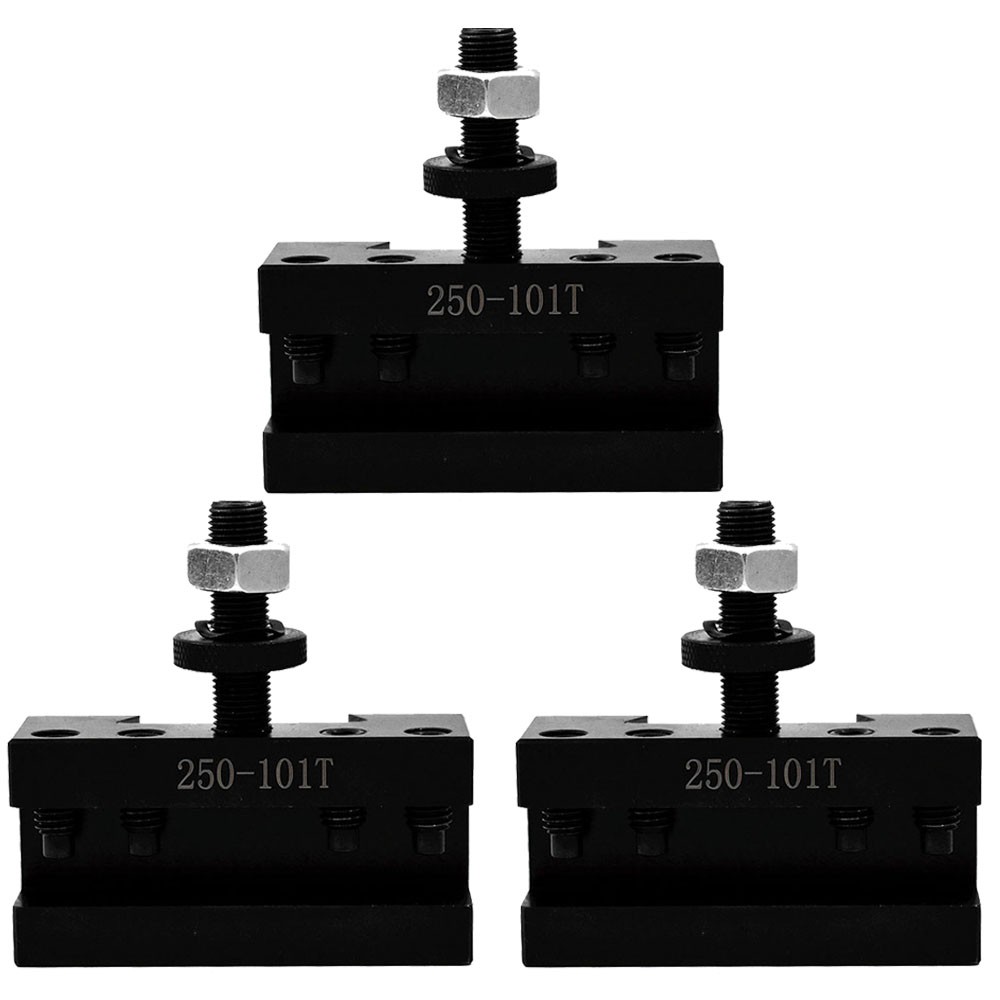 2 Piece Piston Type Tool Post Tool Holder Set AXA 250-100 for Lathe 6 - 12"