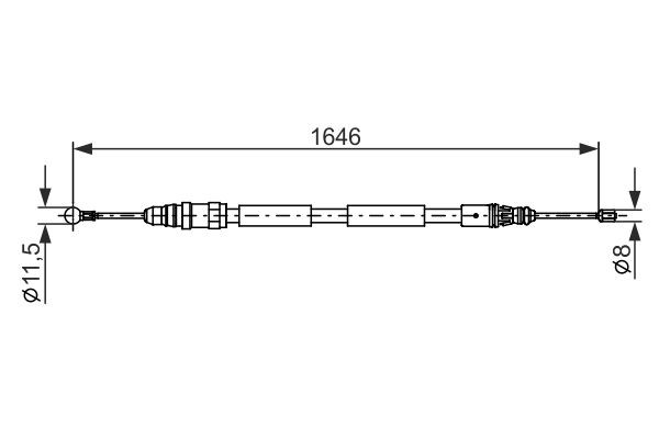 Cable Pull, parking brake BOSCH 1 987 482 681