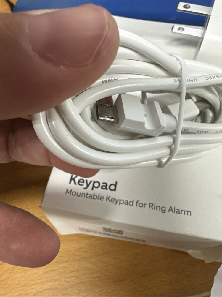 Ring Alarm Keypad REPLACEMENT WALL & Flat Adapter - White - New