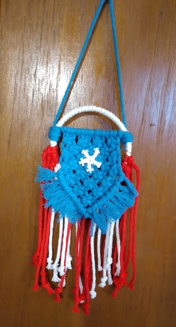 Cotton Macrame Puerto Rico Flag