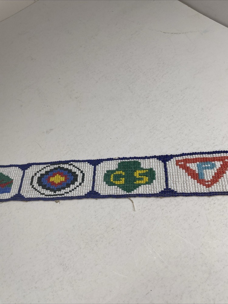 VTG Beaded hanging Sash Panel Unique Folk Art