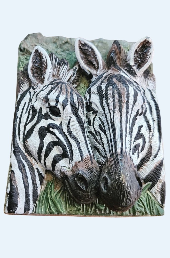 Vintage 2000 EDECO Studios Zebra Sculpted Candle 4" Tall UNUSED