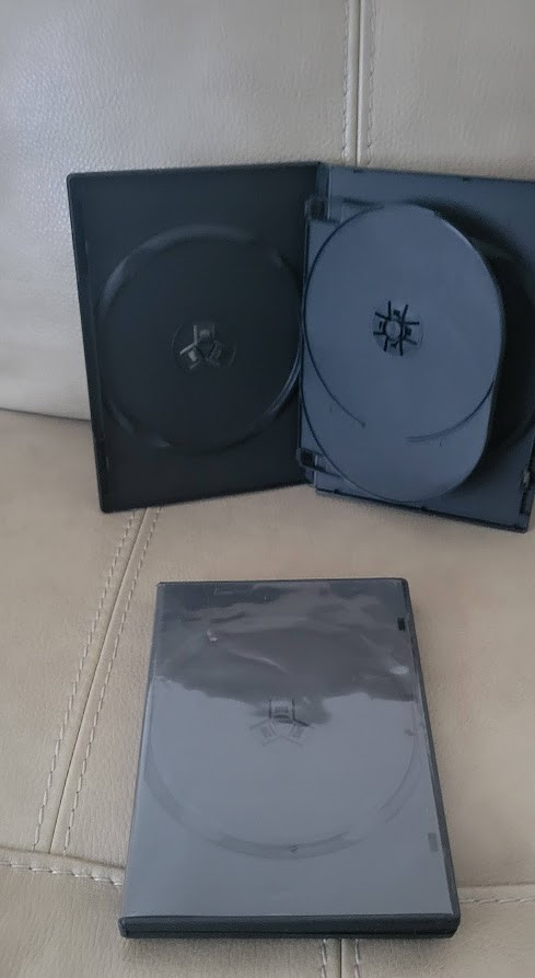 Two Multi Hold 3 Disc Triple CD DVD Black Cases
