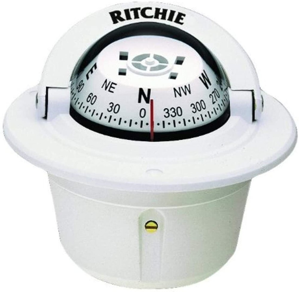 Ritchie Explorer Flush Mount Compass, White (F-50W)