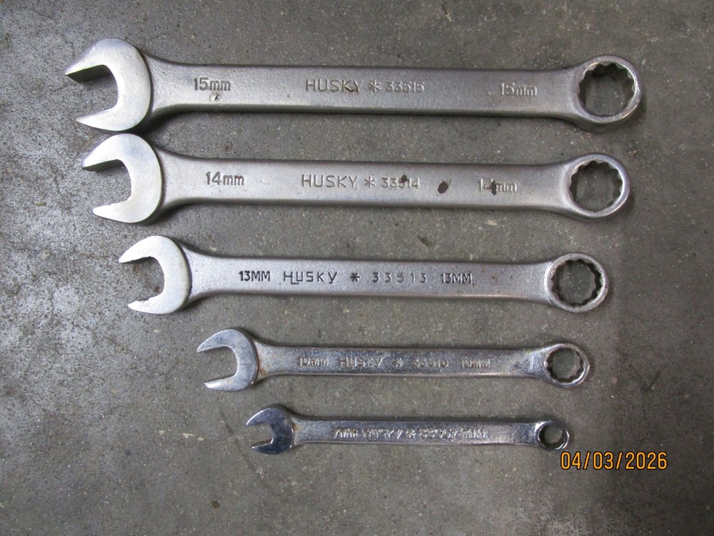 5PC Husky Metric Combination Wrench Set