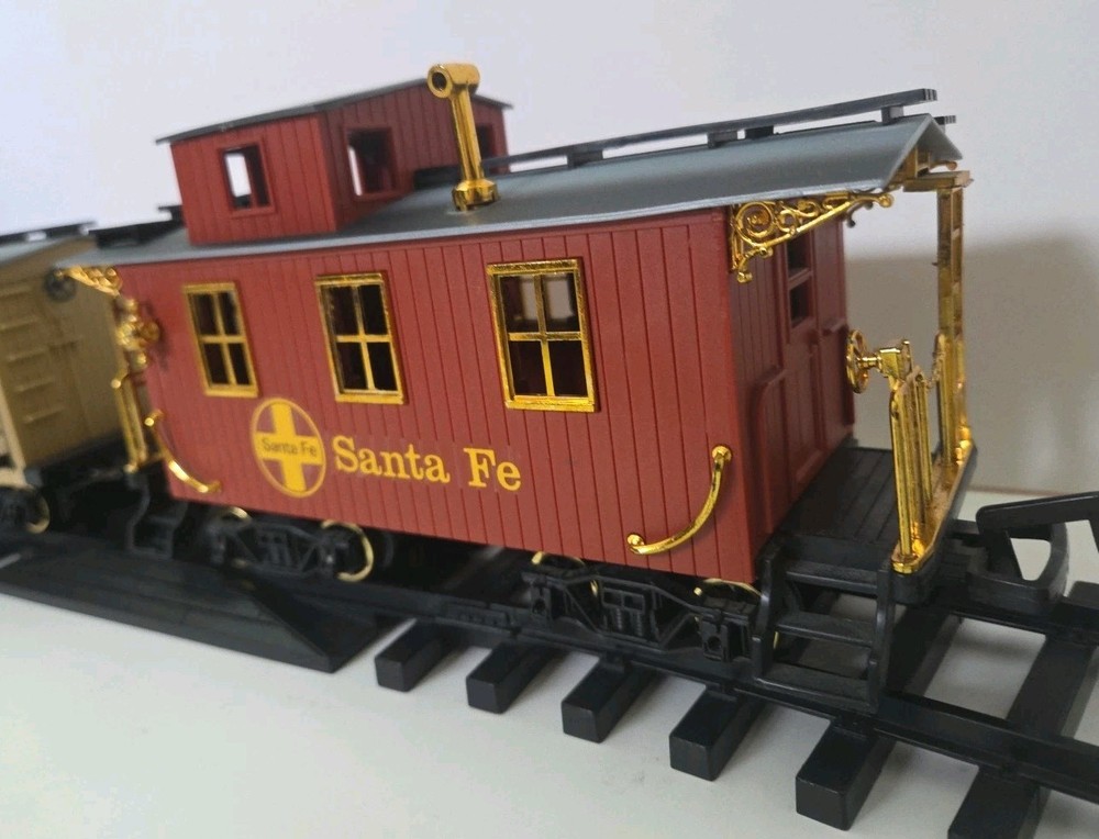 Vintage 1989 New Bright Gold Rush Express Train Set Complete Working