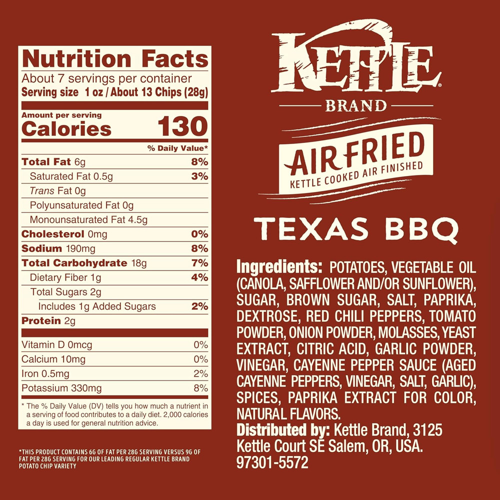 Air Fried Texas BBQ Chips, 6.5 Oz Bag
