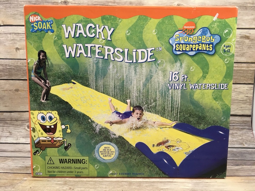 2002 Spongebob Squarepants Wacky Waterslide 16 ft NIck Soak
