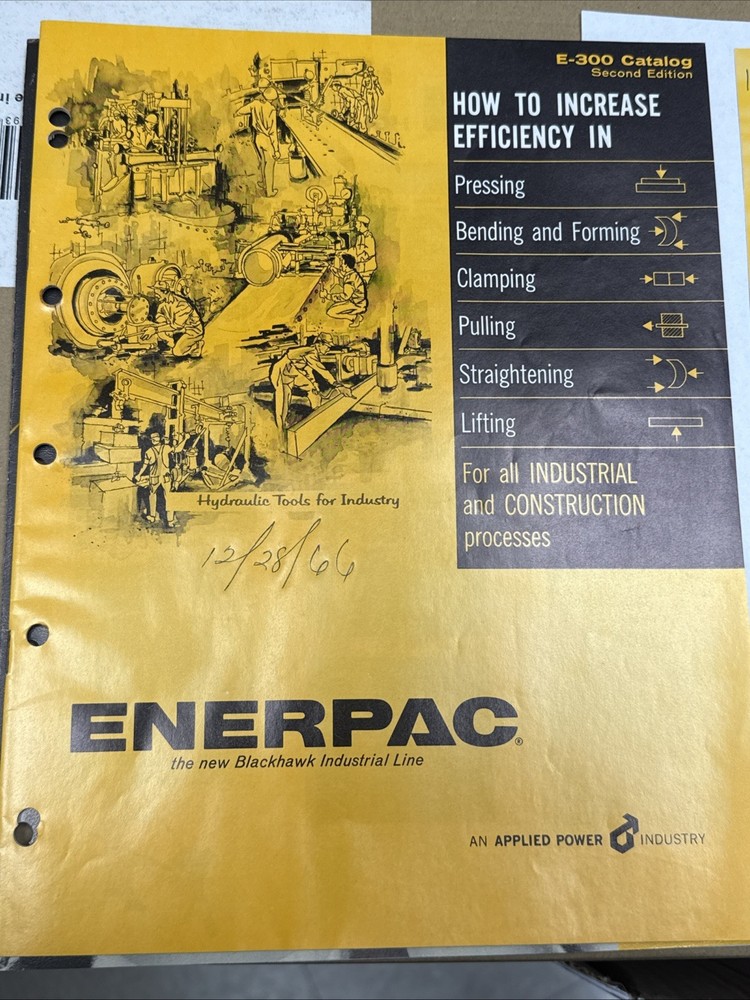 Vintage Blackhawk Tools Enerpac Catalog 🇺🇸 Excellent