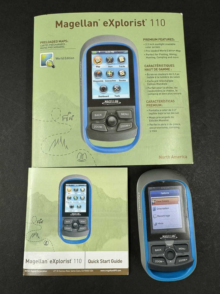 Magellan eXplorist 110 Handheld Geocaching GPS *Tested & Working*