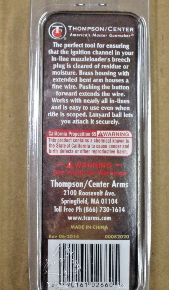 #4 Thompson Center Inline & Traditional Style Muzzleloader Nipple Pick 7244 NEW