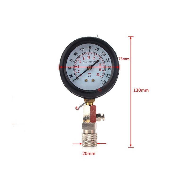 Small Engine Cylinder Compression Gauge Tester Kit Gas Diagnostic Tester Set